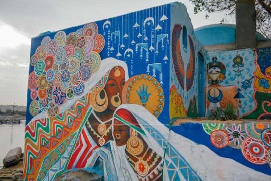 Scenic view of the Nile River by the Nubian Village in Aswan