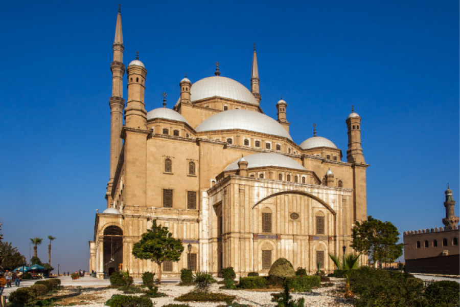 Stunning view of the Mosque of Muhammad Ali during the Private Islamic and Coptic Cairo Day Tour